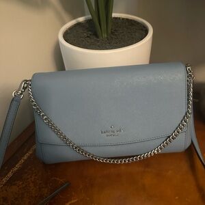 Kate Spade Madison Willow Medium Light Blue Crossbody Bag with Chain
